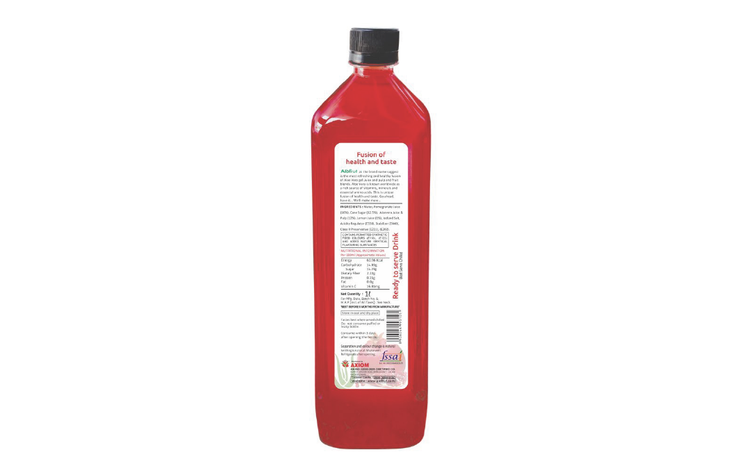 AloFrut Anaar Aloevera + Pomegranate   Plastic Bottle  1 litre